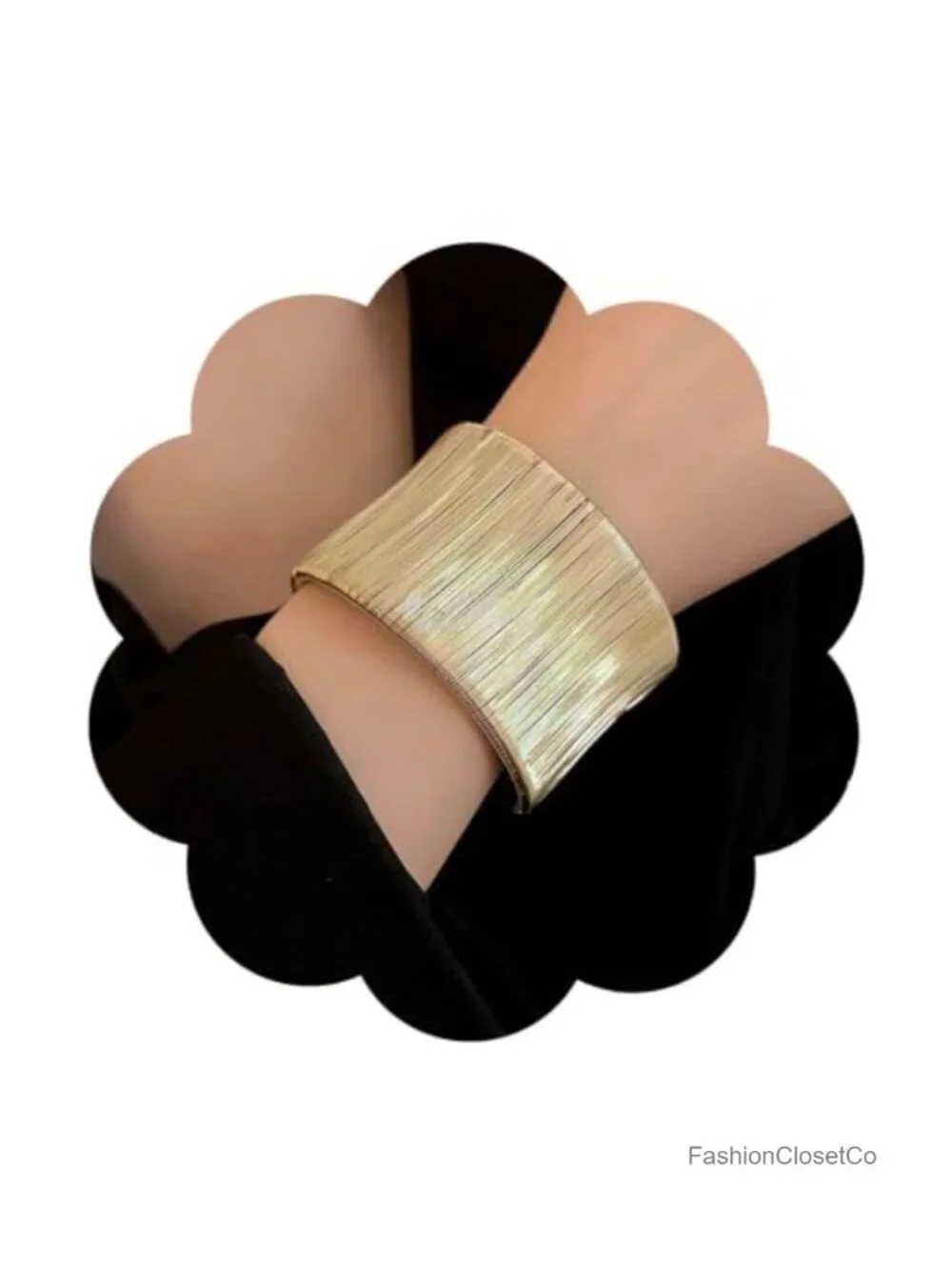 14K Gold Plated Open Cuff Bracelet, Chunky Minimalist Geometric Cuff,